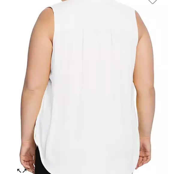 Vince Camuto 1X Sleeveless Blouse Black - Picture 3 of 5